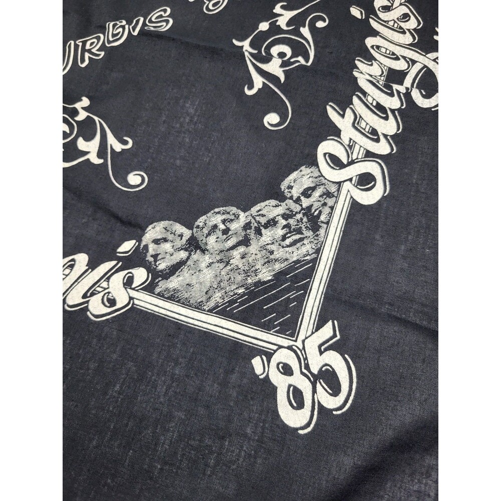 1985 Sturgis Motorcycle Rally Vintage Bandana For Bikers Only - Picture 3 of 6